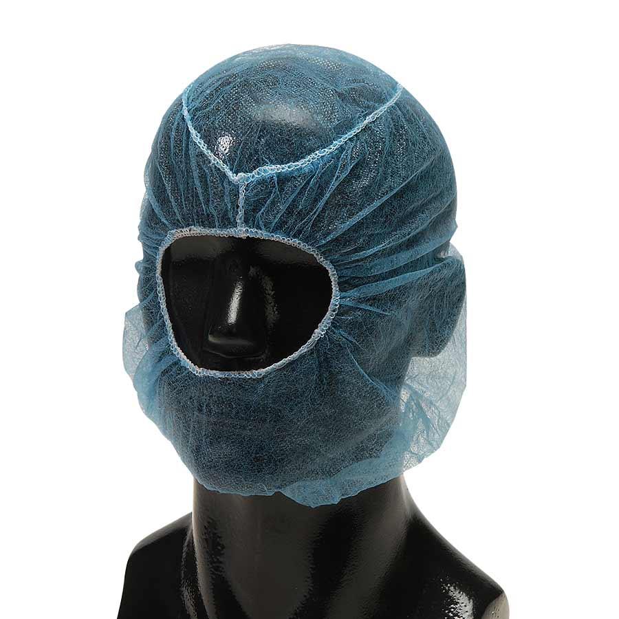 Bouffant and Beard Cover, Latex-Free, One Size, Blue, Polypropylene