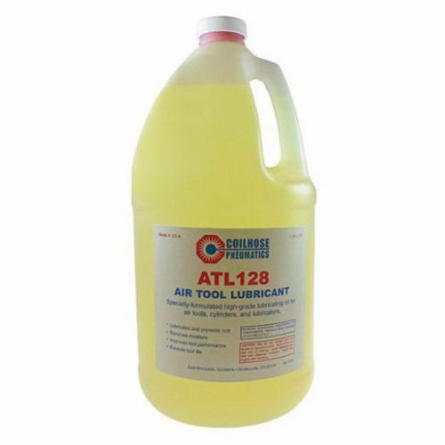 Air Tool Lubricant, 128 oz, Jug, 18.9 to 24.2 cSt at 40 °C Viscosity, Liquid, Yellow, Petroleum, 50 °F, >= 388 °F Flash, <1 Specific Gravity