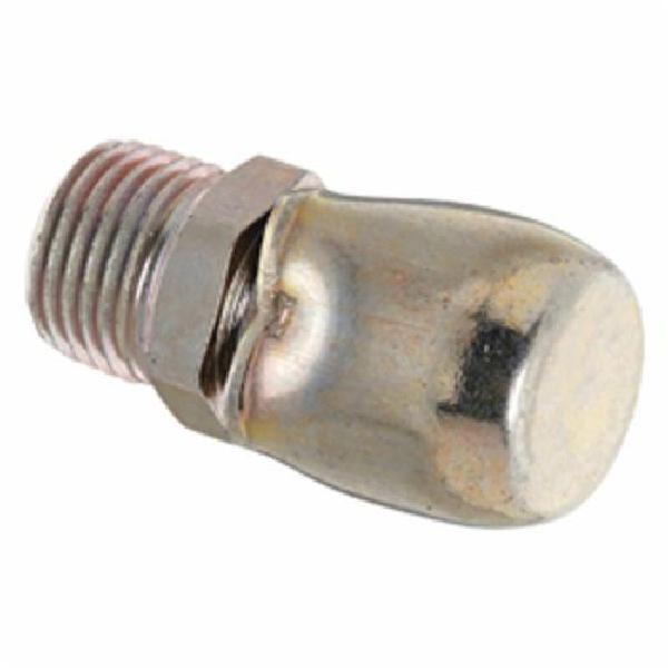Air Vent, Straight, 1/8 in PTF, 1 in Overall Length, 0.19 in Shank Length, Trivalent Zinc Plated