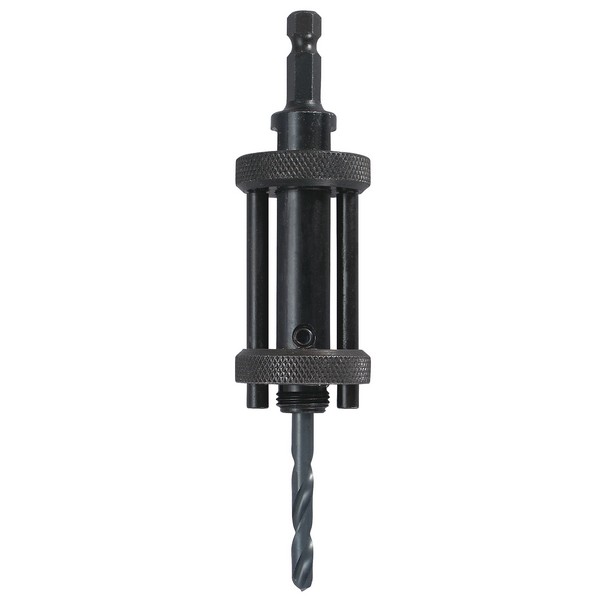 Hole Saw Arbor, Standard, Hex Shank, 3/8 in Shank, 1-1/2 to 6 in Hole Saw Diameter, 1/4 in Pilot Drill Size, 6 in Overall Length, Steel Cutting Edge, Steel