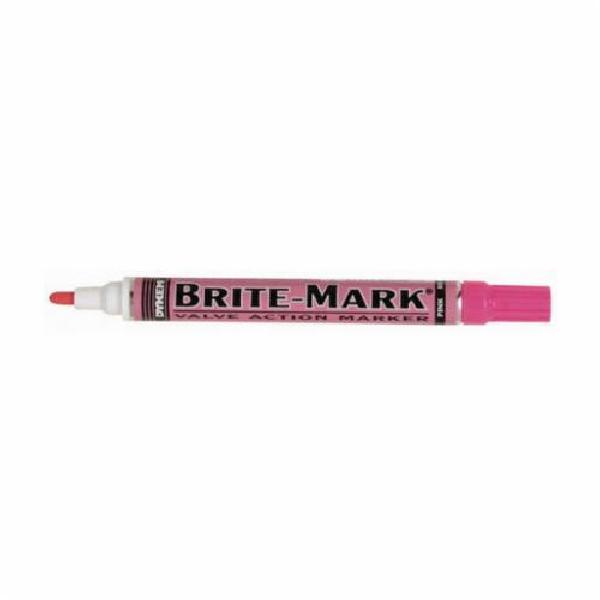 Paint Marker, General Purpose, Permanent, Medium Tip, 0 to 35 °F, 25 to 35 s Drying, Aluminum, Pink
