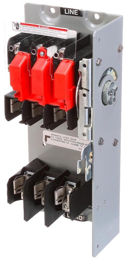 Disconnect Switch, Type Low Voltage, 240 VAC, 30 A, 60 Hz, 3 Poles, 3PST, Operating Handle Actuator, Flanged Mount, -20 to 120 °F