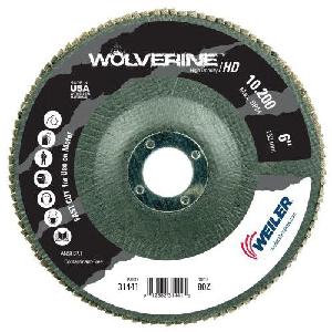 Abrasive Flap Disc, High Density, Series: Value, 6 in Disc Dia, 7/8 in Center Hole, 80 Grit, Medium Coarse Grade, Zirconia Alumina Abrasive, Type 27 Flat Disc, Phenolic Backing, 10200 RPM Maximum