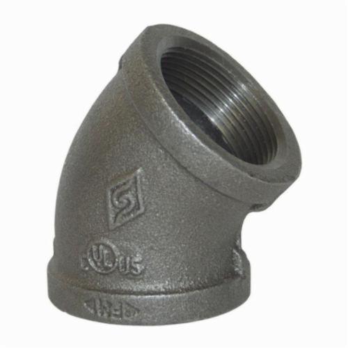Pipe Elbow, 45° Elbow Fitting/Connector, 2 Inch Nominal, FNPT End Style, Iron
