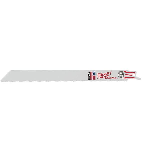 Reciprocating Saw Blade, Thin Kerf Profile, Series: SAWZALL®, 9 in Length, 1 in Width, 0.042 in Thickness, 14 TPI, Bi-Metal Cutting Edge