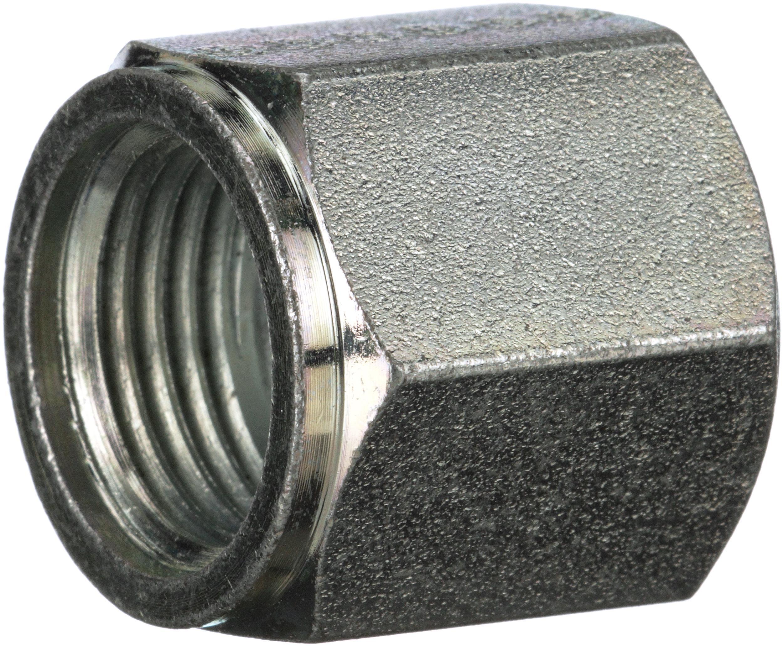 Hydraulic Adapter, SAE to SAE, 1-1/4-11 Nominal, Female End Style, 6000 psi Pressure, Steel, Import