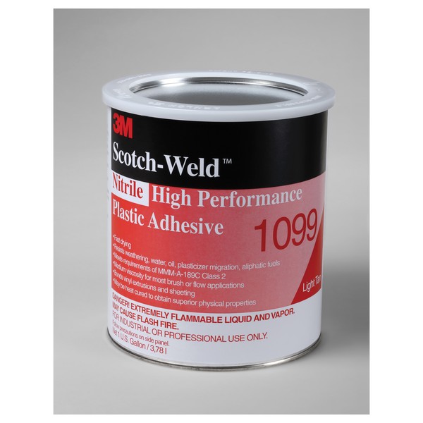 Plastic Adhesive, High Performance Medium Viscosity, Can Container, 1 gal Container, Nitrile Rubber Base