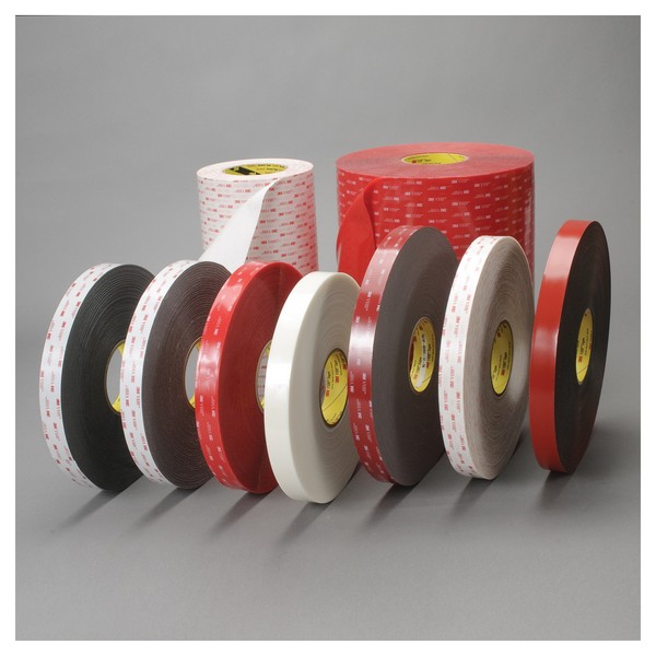 Double Sided Bonding Tape, Pressure Sensitive, 36 yd Length, 1 Inch Width, 0.045 Inch Thickness , Black, Multi-Purpose Acrylic Adhesive, Acrylic Foam Backing, 300 °F Maximum Operating, 200 °F Minimum Operating