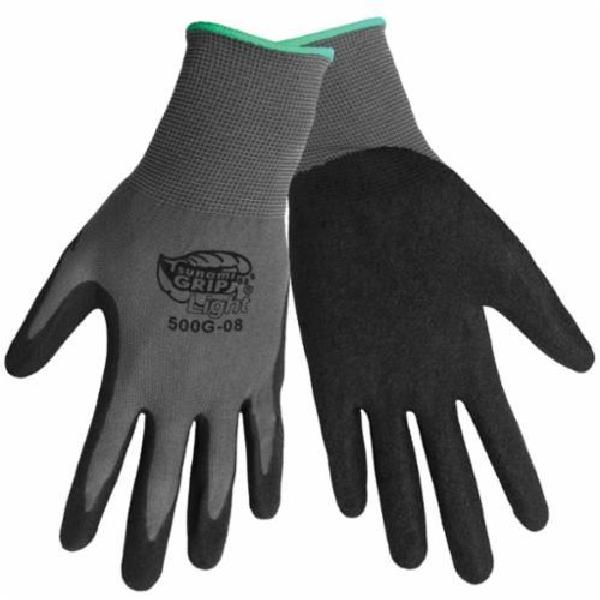General Purpose Gloves, Unisex, Series: 500G, Coated Glove, SZ 9 Size, Nitrile Palm, Nitrile, Gray/Light Black, Full-Finger Style, Knit Wrist Cuff, Nitrile Coating, Full Coverage Coating Coverage, Resists: Abrasion