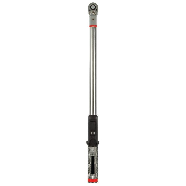 Torque Wrench, Electronic Smart Standard, 3/8 in Drive, 5 to 100 ft-lb Torque, 17-1/5 in Overall Length, CW/CCW Rotation, 0.02 % Accuracy, Digital Display, Visual Indicator, Charger Power Source, Specifications Met: ASME Specified