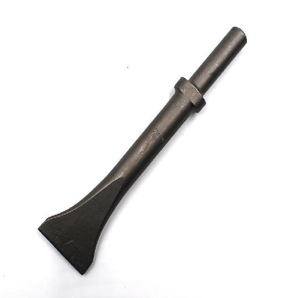 Scaling Chisel, Series: K A and D Series, Flat Tip, 2 in Tip, Round Stock, 0.68 in Stock, Hammer Steel Tip, 9 in Overall Length, Oval Collar Chisel Style, Hammer Steel