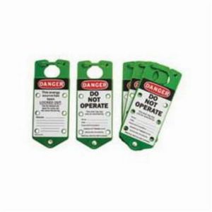 Snap-In Write-On Group Lockout Hasp, Labeled, 6 Padlocks Maximum, 5/16 in Padlock Shackle Maximum Diameter, 1-1/2 x 1 in Closed Hasp Hole, Green, Tough 5052 Anodized Aluminum Alloy, 7-1/4 in Length, 3 in Width