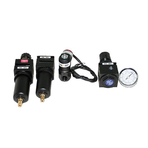 Control Kit, Specifications: 1/4 in NPT Port, In-Line Mount, 0 to 100 psi Operating Pressure, 0.047 in Dia Orifice, Spring Return, Wire Ends/Conduit Connection, 0.055 Cv Factor, 120 VAC 50/60 Hz at 6 W Input Power, Electric Actuation