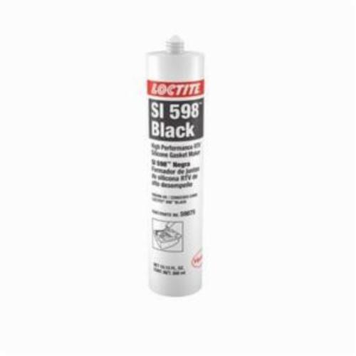 RTV Gasket Maker, High Performance Low Odor Non-Corrosive, Series: SI 598™, Cartridge Container, 300 mL Container, Oxime Silicone Chemical Type, 30 min Drying, 30 min Setting, 24 hr. Curing, Black, -75 to 625 deg F, 1.3 Specific Gravity, 40.69 g/L VO