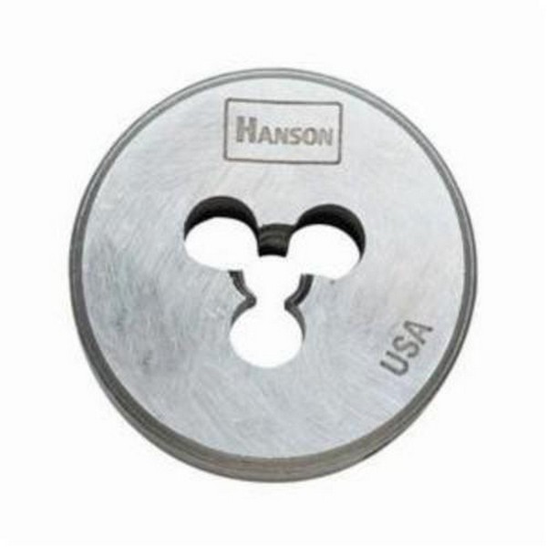 Threading Die, Round Solid, Measurement System: Imperial, #10-24 Thread, UNC Thread, 1 in OD Die, High Carbon Steel