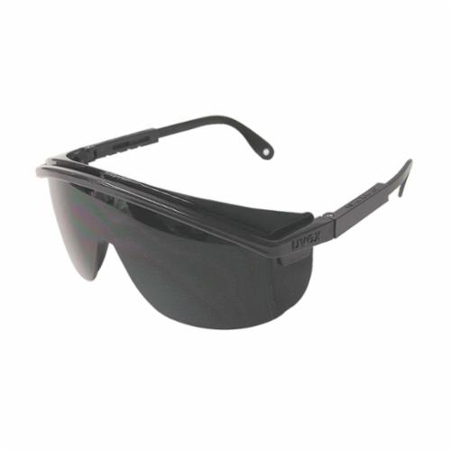 Safety Eyewear, Lightweight, Series: Astrospec® 3000, Universal Size, Ultra-Dura® Hard Coat Lens Coating, Shade 5.0 Infra-Dura® Lens, Full-Frame, Black Frame, Nylon Frame, Polycarbonate Lens, Yes % UV Protection, Spatula Temple, Specifications Met: ANSI Z87.1-1989, ANSI Z87.1-2003, CSA Z94.3, CA 18828, Military V0