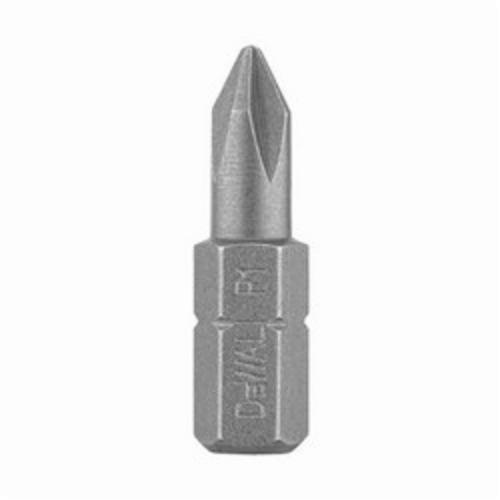 Screwdriver Bit, Standard Double Ended, #2, #2 Point, Phillips® Point, 2 in Overall Length, Hex Shank, 1/4 in Shank, Steel, Zinc Phosphate