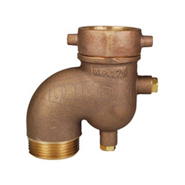 Automatic Drain Vent Valve, 1-1/2 Inch Nominal, Female NH NST x Male NH NST End Style, 175 psi Pressure, Specifications Met: FM Approved, UL listed, Cast Brass Body