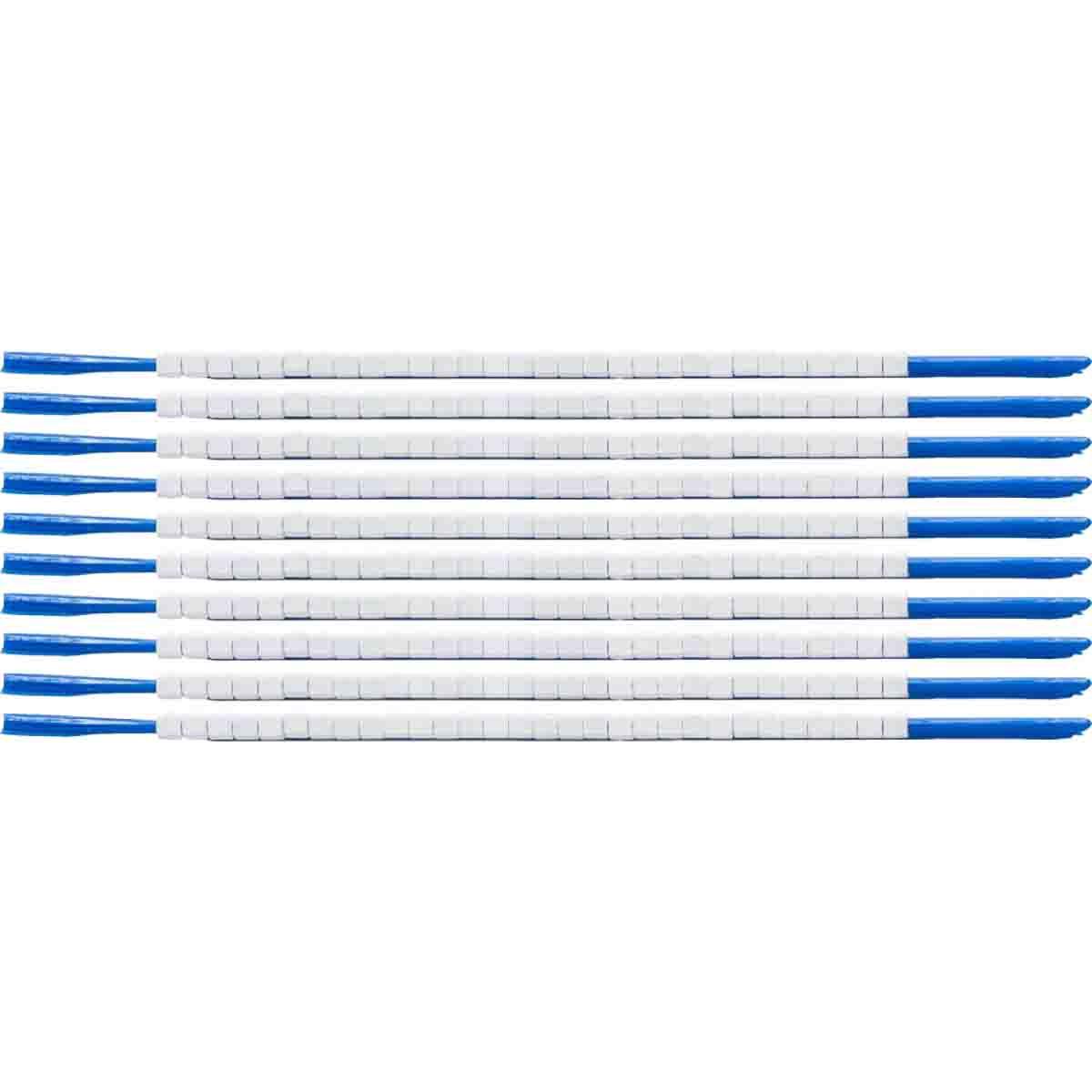 Wire Marker, Blank, Series: SCN, 0.075 to 0.087 Inch Wire, Black on White Legend, White Marker, Nylon