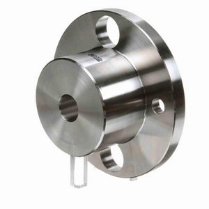 Flexible Coupling, Plain Bore Round Flange, 1 Inch Bore, 8 Inch Outside Diameter, 8-1/4 Inch Overall Length, 3-3/4 Inch Diameter Hub, 2.781 Inch Length Through Bore, 389 ft-lb Torque, 4400 RPM Maximum, 200 °F, Zinc Plated