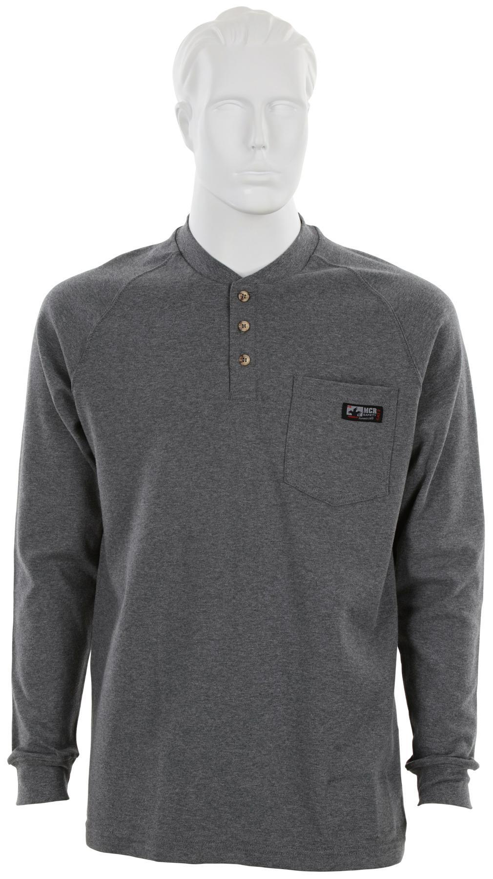Shirt, Electrical Protection, L/Regular Size, Grey, Cotton, 7 oz Fabric Weight, 1 Pockets