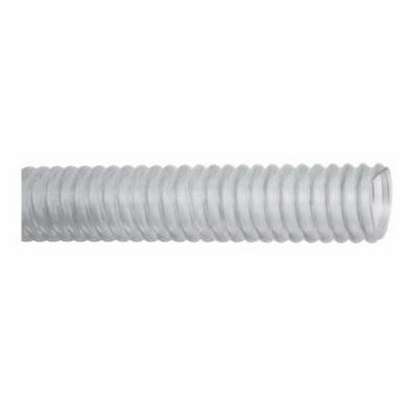 Suction and Discharge Hose, 5 in Nominal, 5.62 in OD, 100 ft Coil Length, 25 psi Working, -15 to 158 deg F, Pliovic® Tube/Cover, Clear, Domestic