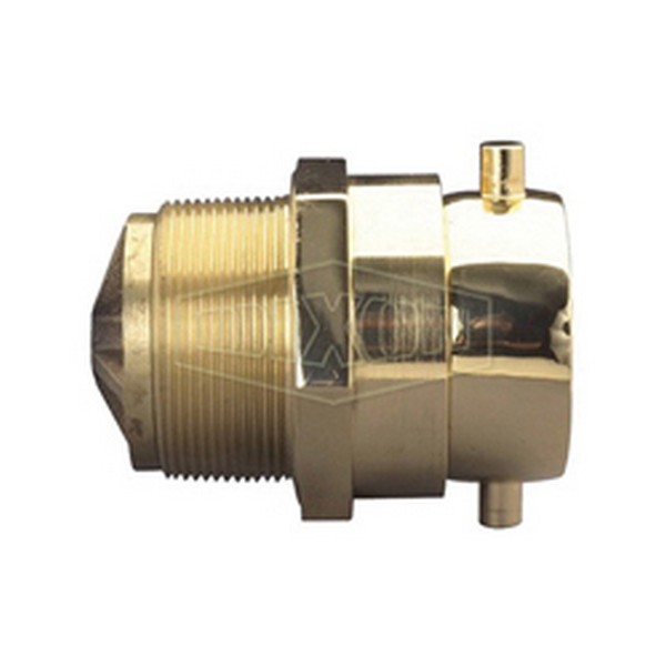 Pin Lug Spring Check Snoot, Check Snoot Fitting/Connector, 3 Inch Nominal, Female NST (NH) x MNPT End Style, 4-3/8 Inch Hex, 175 psi Pressure, 70 °F, Cast Brass, Polished, 6-7/8 Inch Length Dimensions