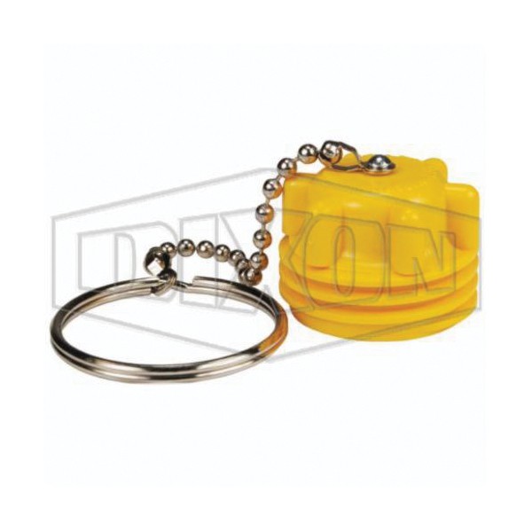 Dust Plug, Fitting/Connector Type: Plug, 1-3/4 Inch Nominal, Male ACME, Plastic, Yellow, Domestic