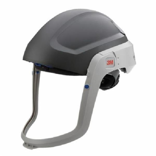 Respiratory Hardhat, Universal Size, 6-Point Suspension, For Use With: Certain 3MPowered Air Purifying and Supplied Air Respirator Systems, Polycarbonate Lens, Gray