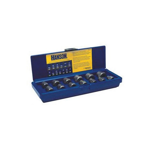 Bolt Extractor Set, Industrial, Measurement System: Metric/Imperial, For Use With: Hand Ratchetings, Impact Wrenches, Air Ratchetings, Flat Wrench, Pliers, Adjustable Wrench, Sockets and Locking Pliers, 13 Piece, Specifications: 3/8 in Drive, Carbon