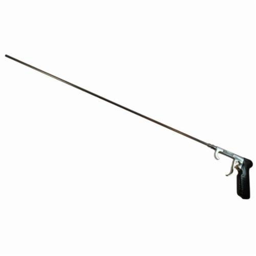 Blow Gun, Pistol Grip, Series: 700, Extended Safety Tip, 150 psi Working, 24 in Tube Length, 1/4 in FNPT Inlet x 1/8 in FNPT Outlet Thread, Aluminum, Silver, Domestic