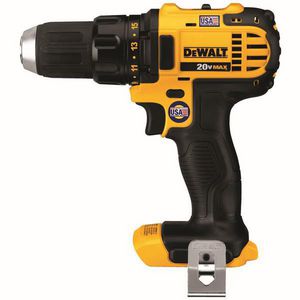Cordless Drill/Driver Kit, Compact Lightweight, Kit Bare Tool/Kit, 1/2 in Chuck, Ratcheting Chuck, 0 to 600 RPM, 0 to 2000 RPM No-Load, 2 Speed, 350 in-lb Torque, 20 VDC, Lithium-Ion/Integrated Battery, Battery Included: Yes, Plastic Housing Material