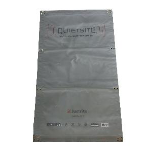 Basic Sound Barrier, 96 in Width, PVC Coated Polyester, Gray, Resistant To: Water, 1 in D x 60 in H Dimensions