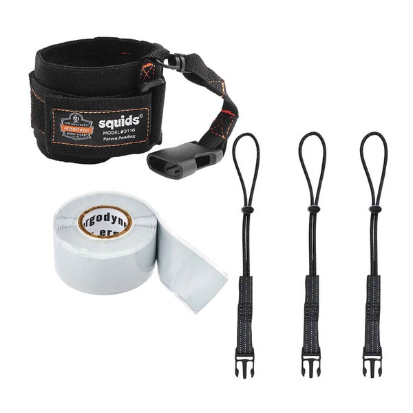 Tape Measure Tethering Kit, Series: 3193, 2 lb Load Capacity, For Use With: Tool Lanyards and Fall Protection Tools, Ballistic, Orange