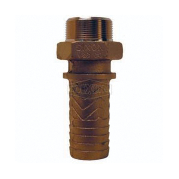 Hose Stem, Series: Boss™, Stem, 1-1/4 Inch Nominal, MNPT x Hose Shank, Brass, Domestic
