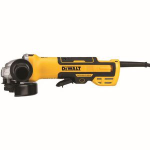 Angle Grinder, Brushless Small, Kit, 5 in Wheel Diameter, 5/8-11 Arbor/Shank, 10500 RPM Speed, 120 VAC, 13 A, For Wheel Type: Type 27, Plastic Housing Material, Side Handle, Black/Yellow, Electric Cord, On/Off Trigger/Paddle Switch Control, Paddle/Tr