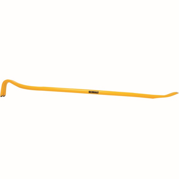 Wrecking Bar, Double End, Beveled/Prying, 1/2 in Tip Width, 42 in Overall Length, 4 in Overall Width, Tri-Lobe, Carbon Steel Handle, Carbon Steel, Yellow