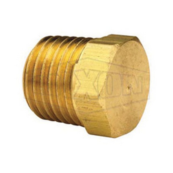 Plug, Hex Head, Fitting/Connector Type: Plug, 1 Inch Nominal, MNPT, 1-3/8 Inch Hex, 1.35 Inch Length, 1000 psi, Brass, -65 to 250 °F