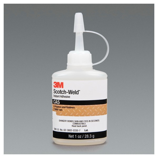 Instant Adhesive, Bottle Container, 1 fl-oz Container, Ethyl Base, 15 min Air/10 min Force Begins to Harden, 12 to 60 s Setting, 24 hr Curing, Clear