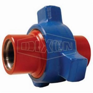 Hammer Union, Series: 1502, Union Fitting/Connector, 2 Inch Nominal, Butt Welded End Style, SCH 80 Schedule, 15000 psi NSCWP Pressure, Forged Steel, Blue/Red, -20 to 250 °F