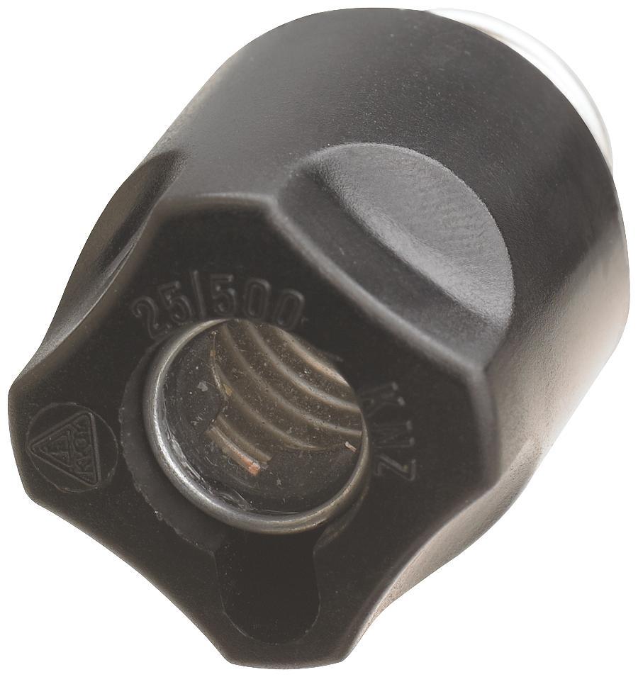 D-Screw Cap, Specifications: 500 V AC, 25 A, Plastic