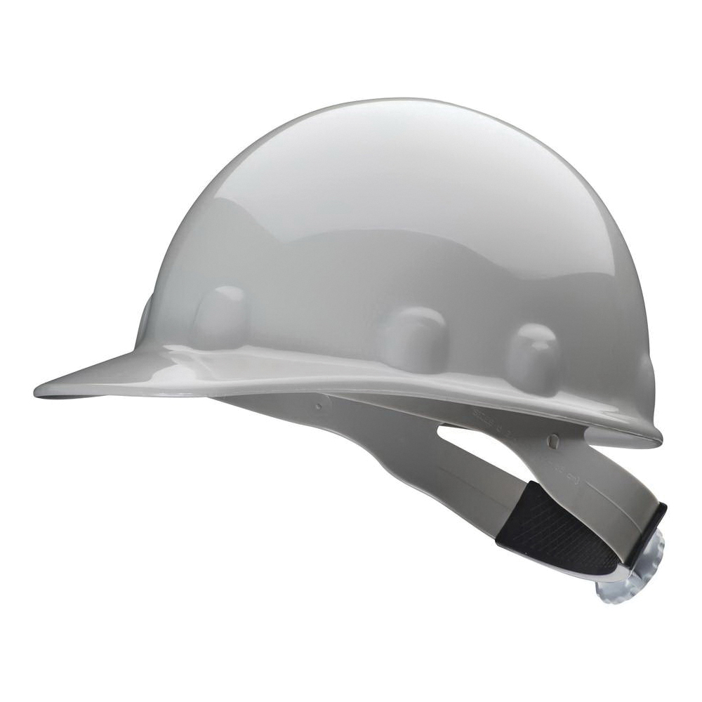 Hard Hat, Cap Style, Series: E2, Fits Minimum Hat Size: 6-1/2, Fits Maximum Hat Size: 8, Gray, Thermoplastic, 8-Point Suspension, ANSI Electrical Class Rating: Class C, E and G, ANSI Impact Rating: Type I, Ratchet Adjustment