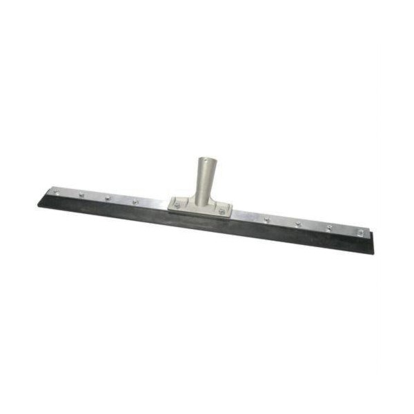 Floor Squeegee, Heavy Duty Blade, Straight Blade, 30 in Blade Length, Rubber Blade, Black Blade, Plain/Tapered, 60 in Handle Length, Wood Handle, Metal Frame