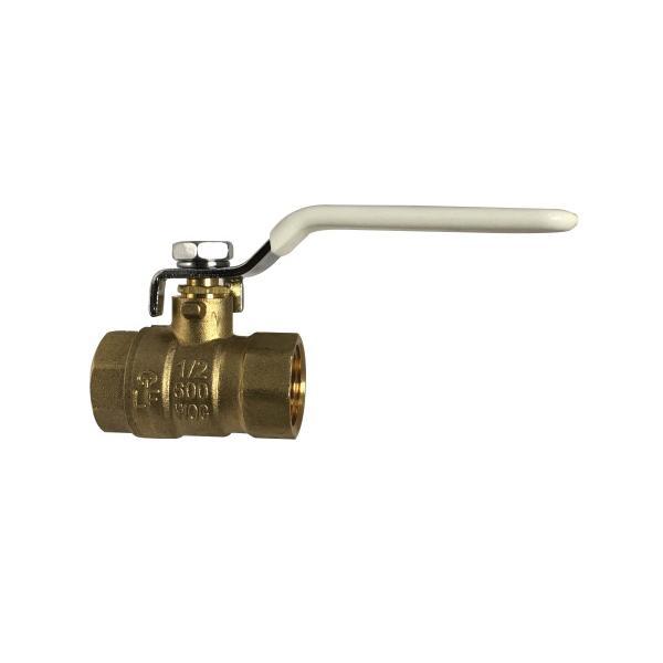 Ball Valve, Lead Free, 1/4 Inch Nominal, FIP, 600 psi WOG, 150 psi WSP, -40 to 365 °F, Media: Cold Water, Oil, Gas and Saturated Steam, Stainless Steel Ball, Forged Brass Body, Brass Stem/PTFE Seat Trim, PTFE, 1.69 Inch Height x 1.73 Inch Width, Import