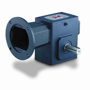 Worm Gear Reducer, 10:1 Gear Ratio, 4.492 HP Input, 4.097 HP Output, C-Face Coupling Input, Shaft Output, 1-1/8 Inch Diameter Input, 1.25 Inch Diameter x 2.73 Inch Length Output, 175 RPM Output Maximum Speed, 1750 RPM Input Maximum Speed, 1475 in-lb Output, 2.63 Inch Centre Distance, Base Mount, Cast Iron