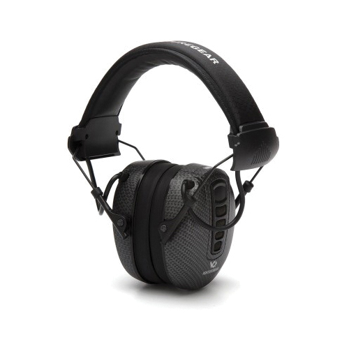 Electronic Ear Muff, 24 dB Noise Reduction, Black Graphite Pattern, AAA Battery, 15.5 x 15.5 x 9.5 cm Dimensions