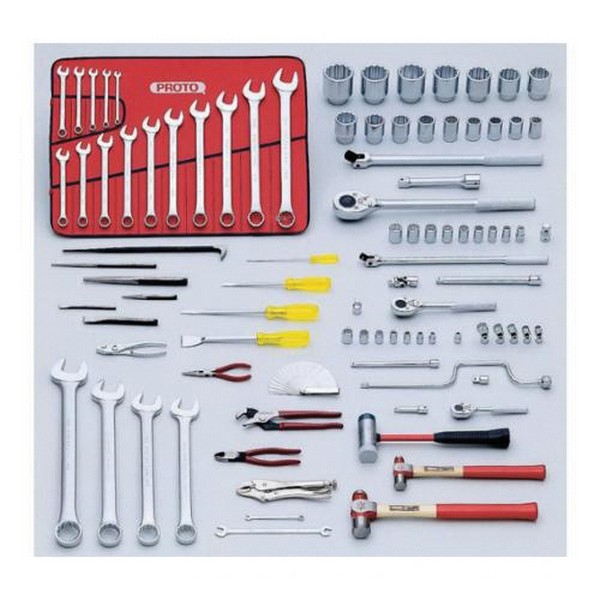 Master Tool Set, SAE, 3/4 in, 3/8 in, 1/2 in Drive, 92 Piece, For Use With: 5/16 to 2-1/4 in Fastener, Rolling Cabinet Tool Storage Type, Yes Tool Storage Included