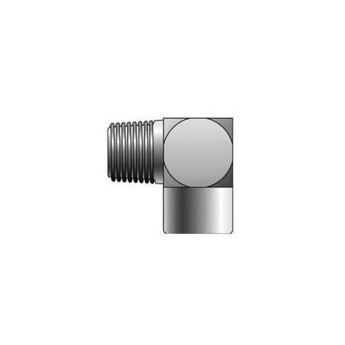 Hydraulic Elbow Adapter, SAE to SAE, Series: G60, 1-11-1/2 Nominal, Male NPTF x Female NPTF, 90°, Import