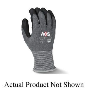 Cut-Resistant Gloves, Series: RWG560, L Size, Polyurethane Palm, Polyurethane Coating, HPPE With Fiberglass, Black/Gray, Seamless Cuff, ANSI Cut-Resistance Level: A4, ANSI Puncture-Resistance Level: 4, Resists: Abrasion, Cut, Tear and Puncture