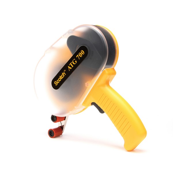 Adhesive Applicator, Series: ATG, 1/2 Inch, 3/4 Inch Tape Width, Yellow